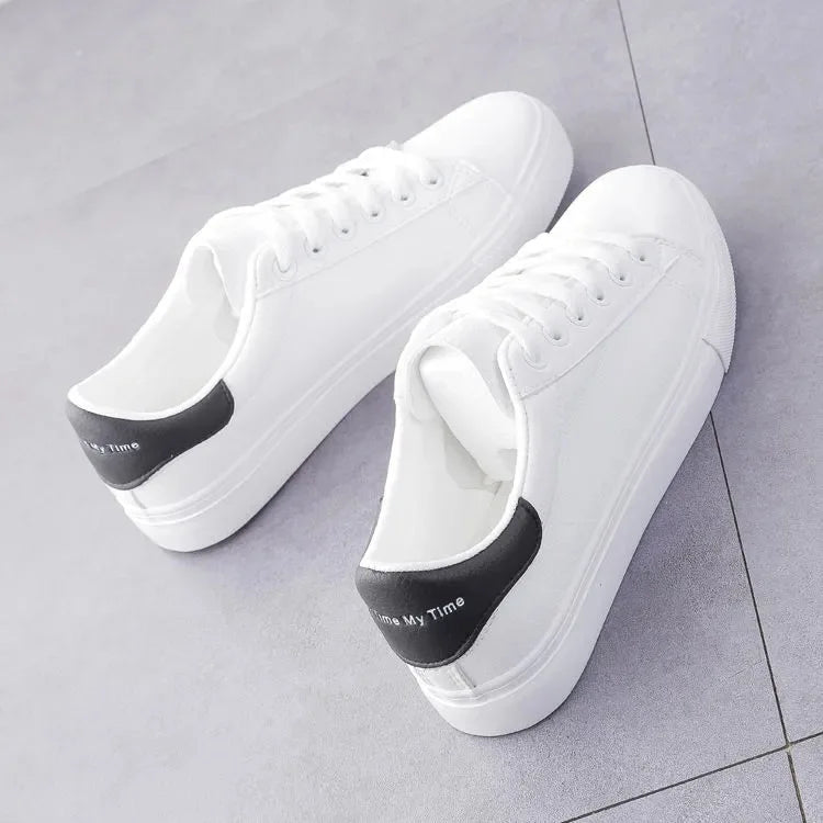 Womens Vulcanize Shoes Classic White Casual Sneakers