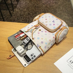 Women's Luxury Designer Backpack Large Capacity Travel Backpack Commuter Business Bag Fashion Drawstring School Bag for Girls