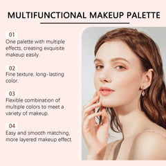 Makeup Eyeshadow Palette Matte Glow Shimmer Glitter Easy to Wear Highlight Blush Bronzer All-in-One Professional Makeup Palette
