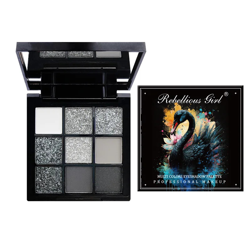 9 Color Black Eyeshadow Palette Matte Shimmer Dark Smoky Gray Professional Makeup Pigmented Long Lasting 9 Colores Maquillage