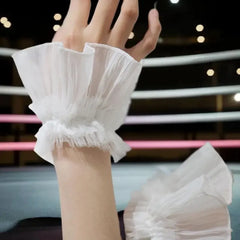 Nail Decorations For Nail Art Lace Fake Pleated Cuff Manicure Photography Props Fake Sleeves Nails Accessories Salon Supplies