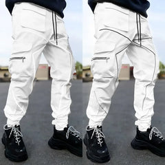 Mens Gym Cargo Pants Hip Hop Multi-pocket Fitness Sweatpants Jogging Trousers Man Casual Streetwear Sports Joggers Trackpant