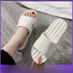 Women's Slippers for Women Summer Home Indoor Bath Non-Slip Home Bathroom Soft Bottom Home Couple Slippers for Women