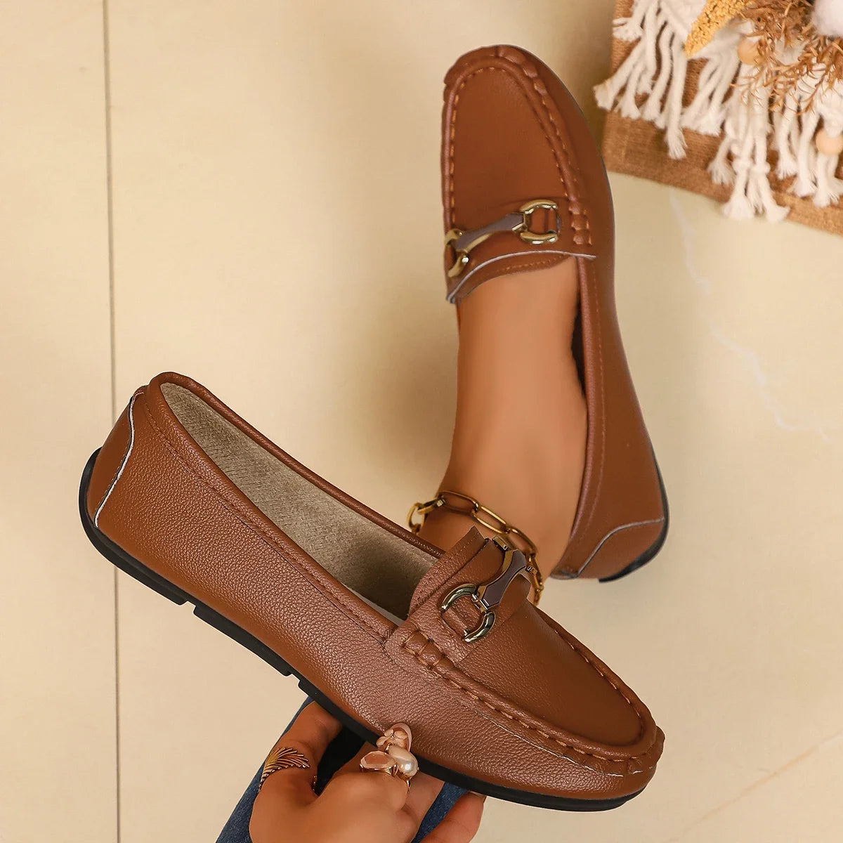 Women Flats 2025 New Fashion Sneakers Women Spring Autumn Casual Shoes Slip on Mary Jane Shoes Round Toe Solid Flat Loafers