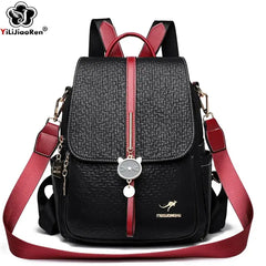 Fashion Backpack for Women Pu Leather Back Pack Ladies Travel Rucksacks Cute Shoulder Bags Designer Large School Bag for Girls