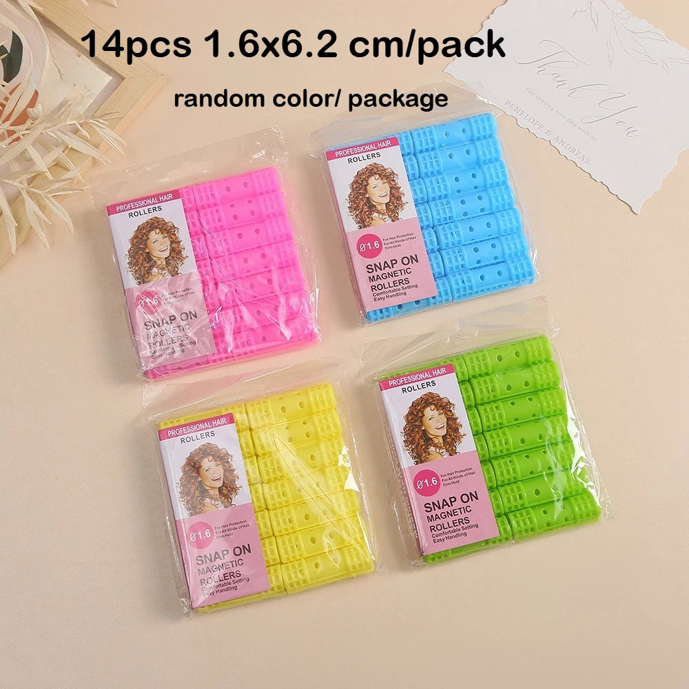 6 Size Women Hair Rollers Self Grip No Heat Hair Curlers Heatless Hair Volume Curlers Self-adhesive Hook & Loop DIY Styling Tool