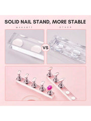 Nail Stand Art Display Practice Nail Stand, Drawing, Fake Nail Pressing Design with Diamond Base, Nail Salon DIY