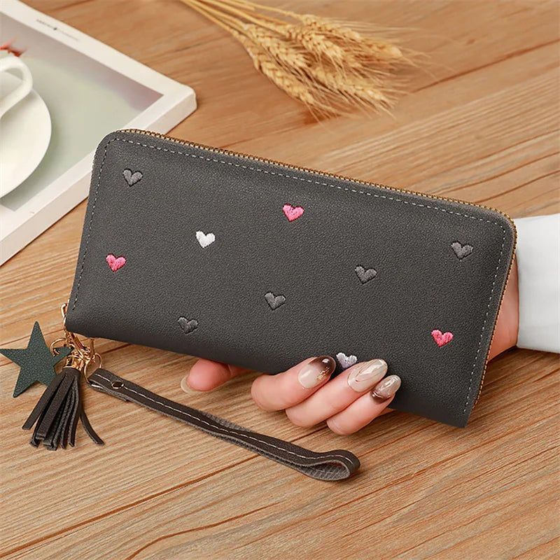 Women’s Long Wallets Purses Luxury Love Heart Wallets