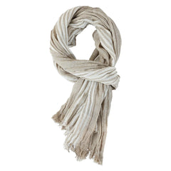 Fashion Patchwork Striped Men's Scarf Cotton Linen Autumn Winter Warm Neckerchief Short Tassel Bufanda Male Accessories Scarves