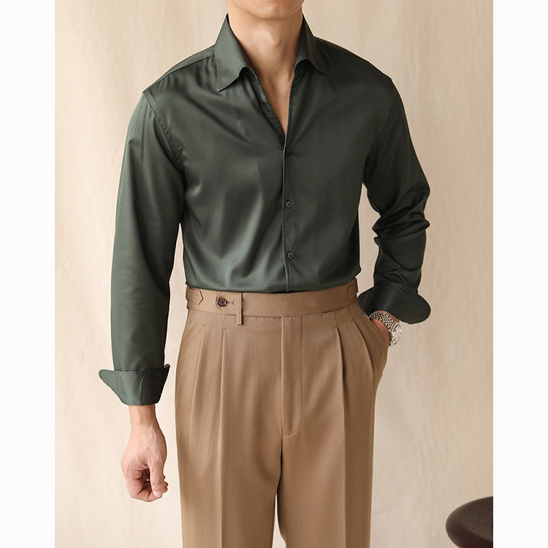 One-piece Collar Long-sleeved Shirt