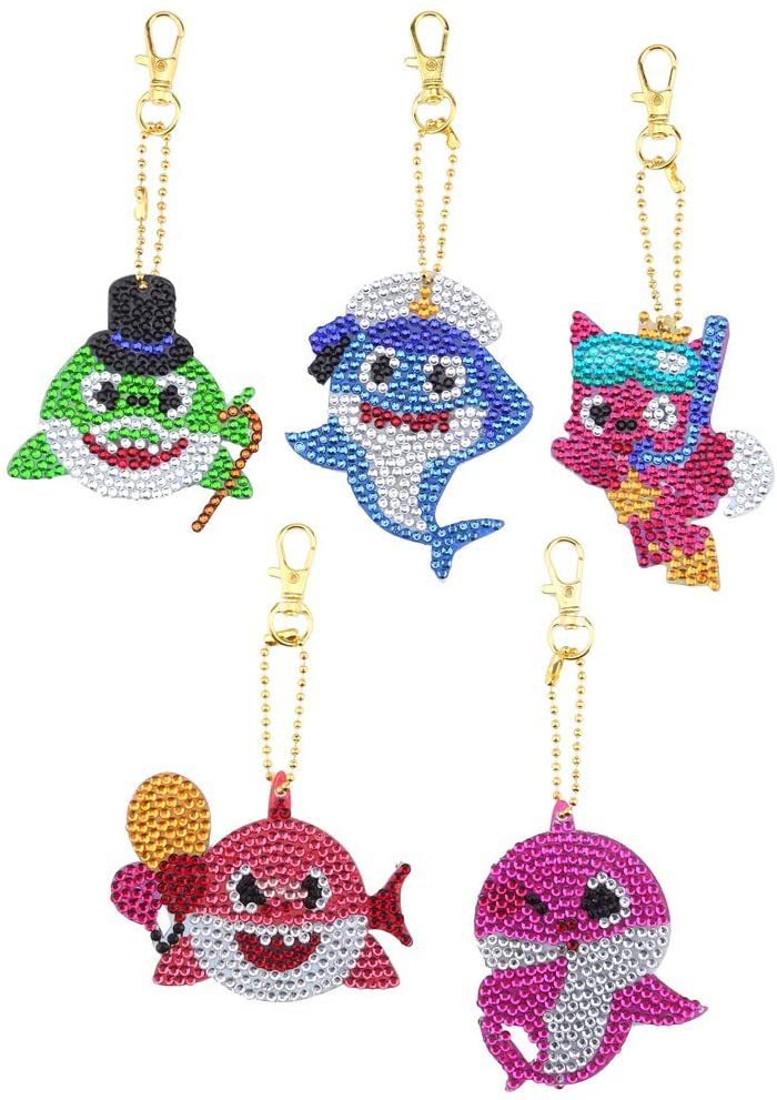 5d Diamond Painting Keychain Double-sided Diamond Cat