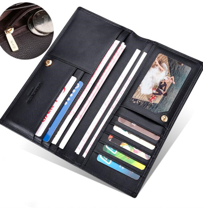 Long leather wallet for men – Pick N Drop 3 colors gift USA Europe
