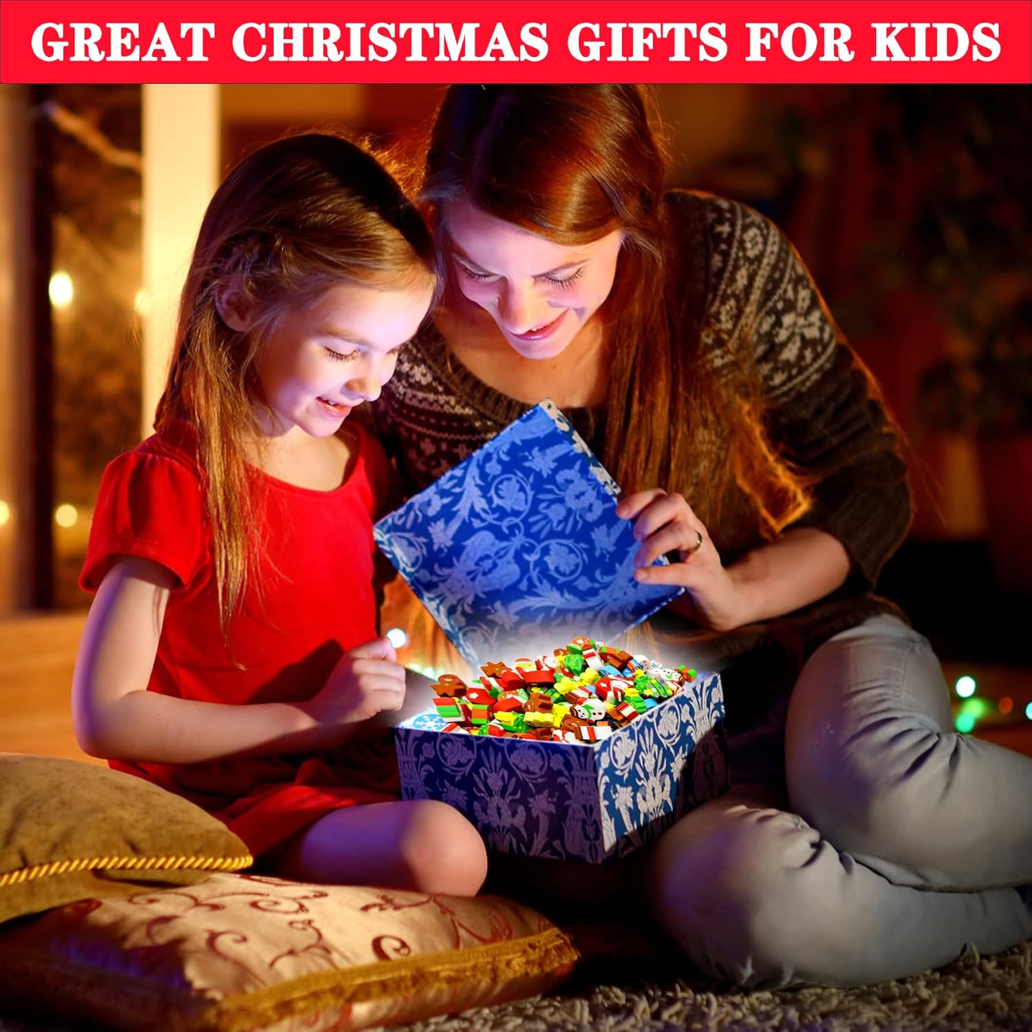 Christmas mini erasers bulk for kids – 0.78 to 1 inch collectible size
