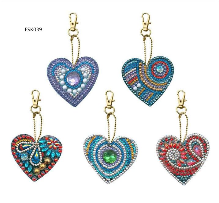 5d Diamond Painting Keychain Double-sided Diamond Cat