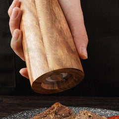 Wood and ceramic spice grinder – 5 inch 8 inch size options detail