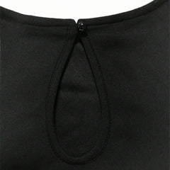 Women's Solid Color Long Sleeved Slim Fitting Jumpsuit With Strap Design