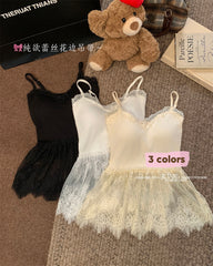 V-neck Socialite Style Beautiful Lace Small Sling