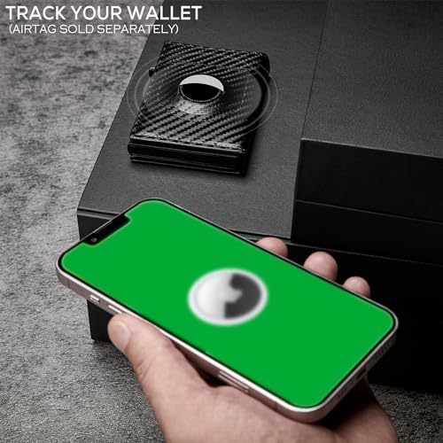 AirTag wallet for men with RFID blocking – dedicated Apple AirTag slot detail
