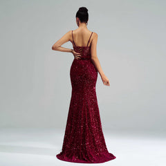 Sequin Birthday Party Dresses Long Prom Evening