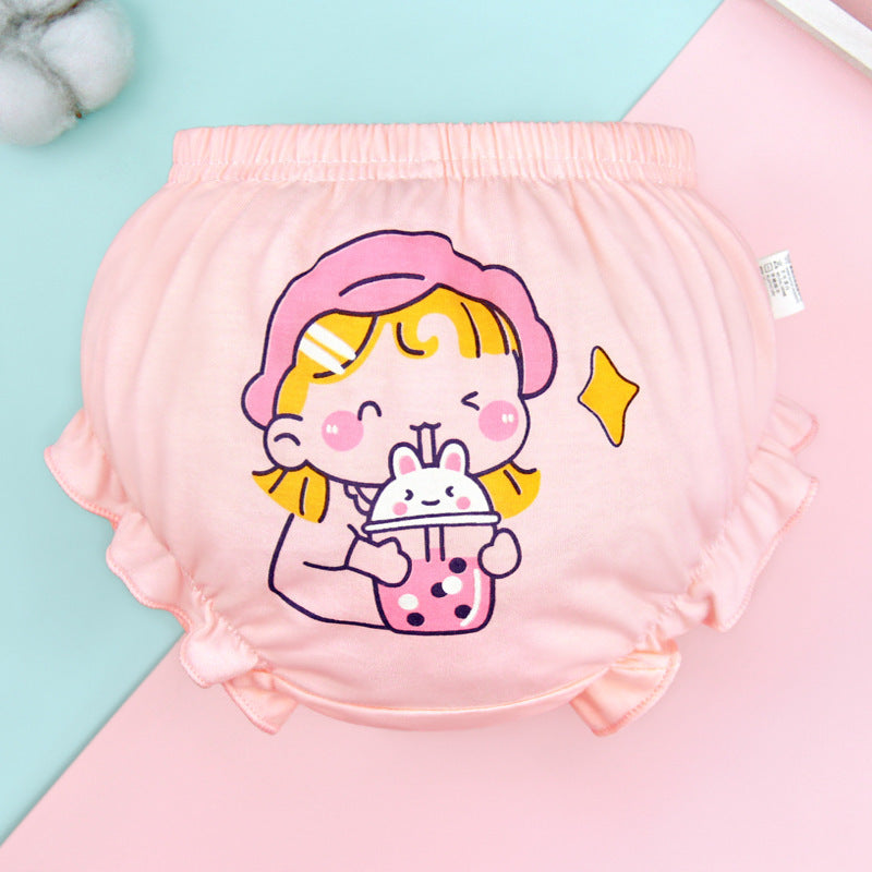 Korean Style Shorts Children's Briefs Girls' Underwear Without Pp