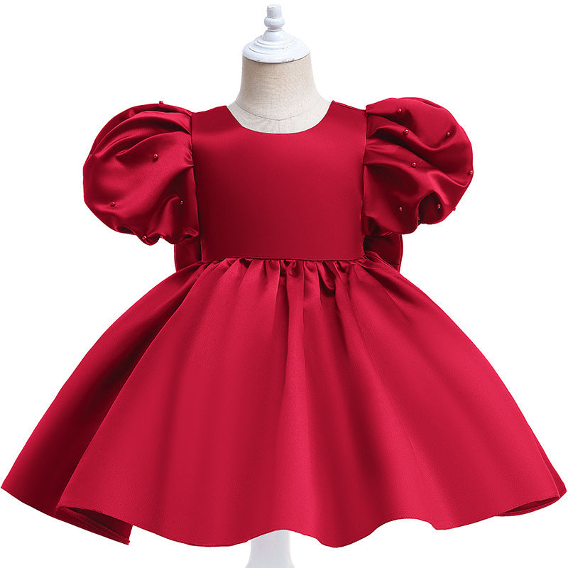 European And American New Girls' Sleeveless Mesh Puffy Dress