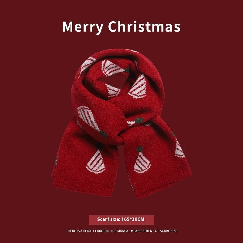 Short Knitted Handmade Small Scarf Women