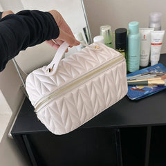 Women's PU tote bag large capacity – waterproof geometric streetwear front view