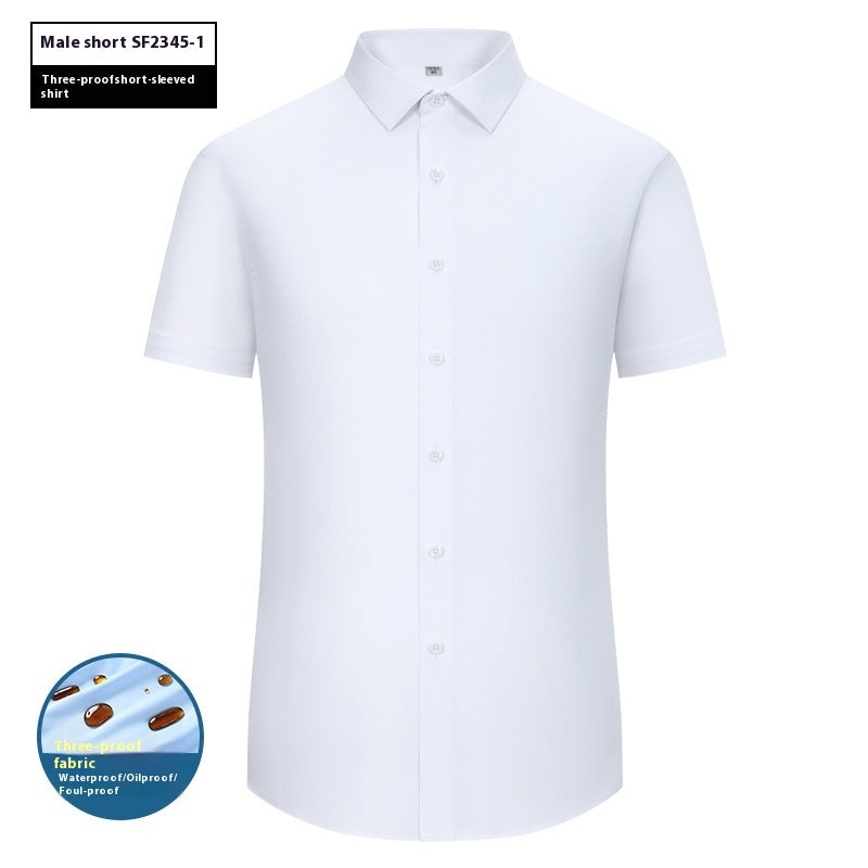 Men's  Short Sleeves Are Waterproof, Oil Resistant And Stain Resistant