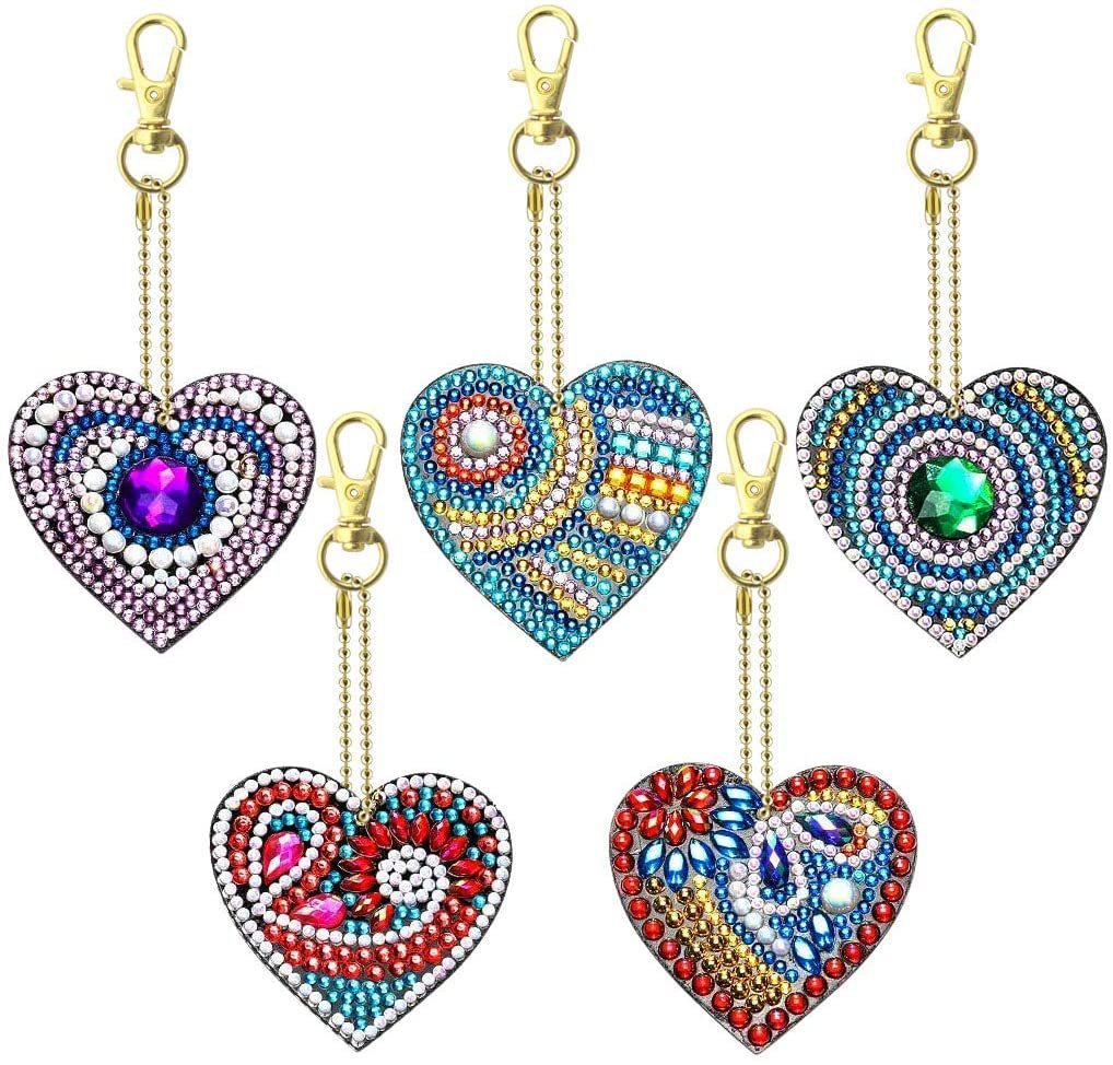 5d Diamond Painting Keychain Double-sided Diamond Cat
