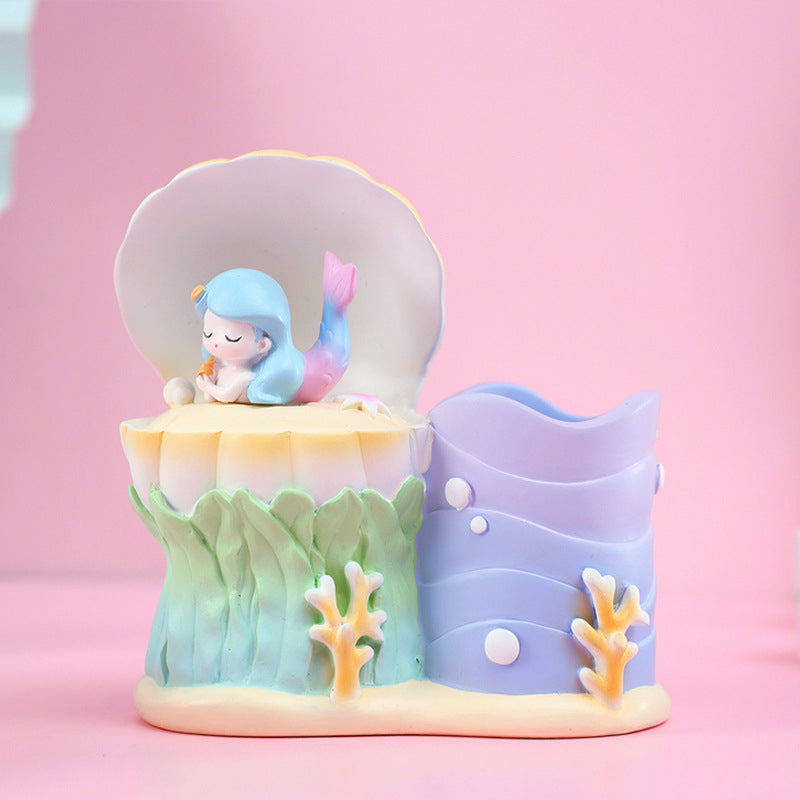 Cute resin pen holder desk decoration – 7 character styles collection
