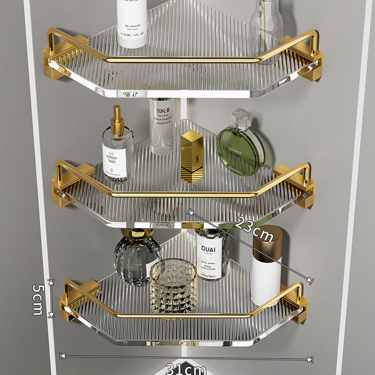 Acrylic bathroom shelf space aluminum – Pick N Drop luxury gift USA Europe