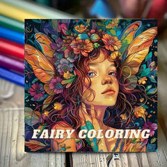 Fairy coloring book for adults – 28 pages enchanting illustrations front cover