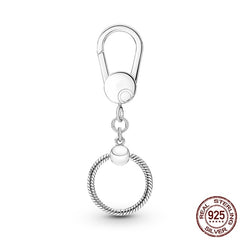 Sterling Silver Keychain Pouch Charm