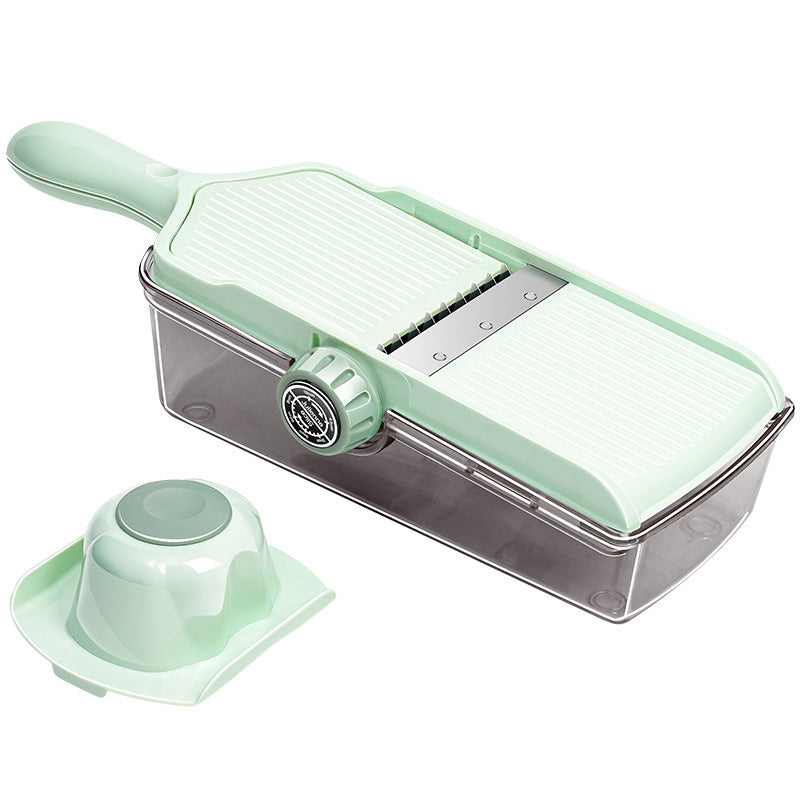 Mandoline vegetable slicer julienne grater – drain basket bundle option