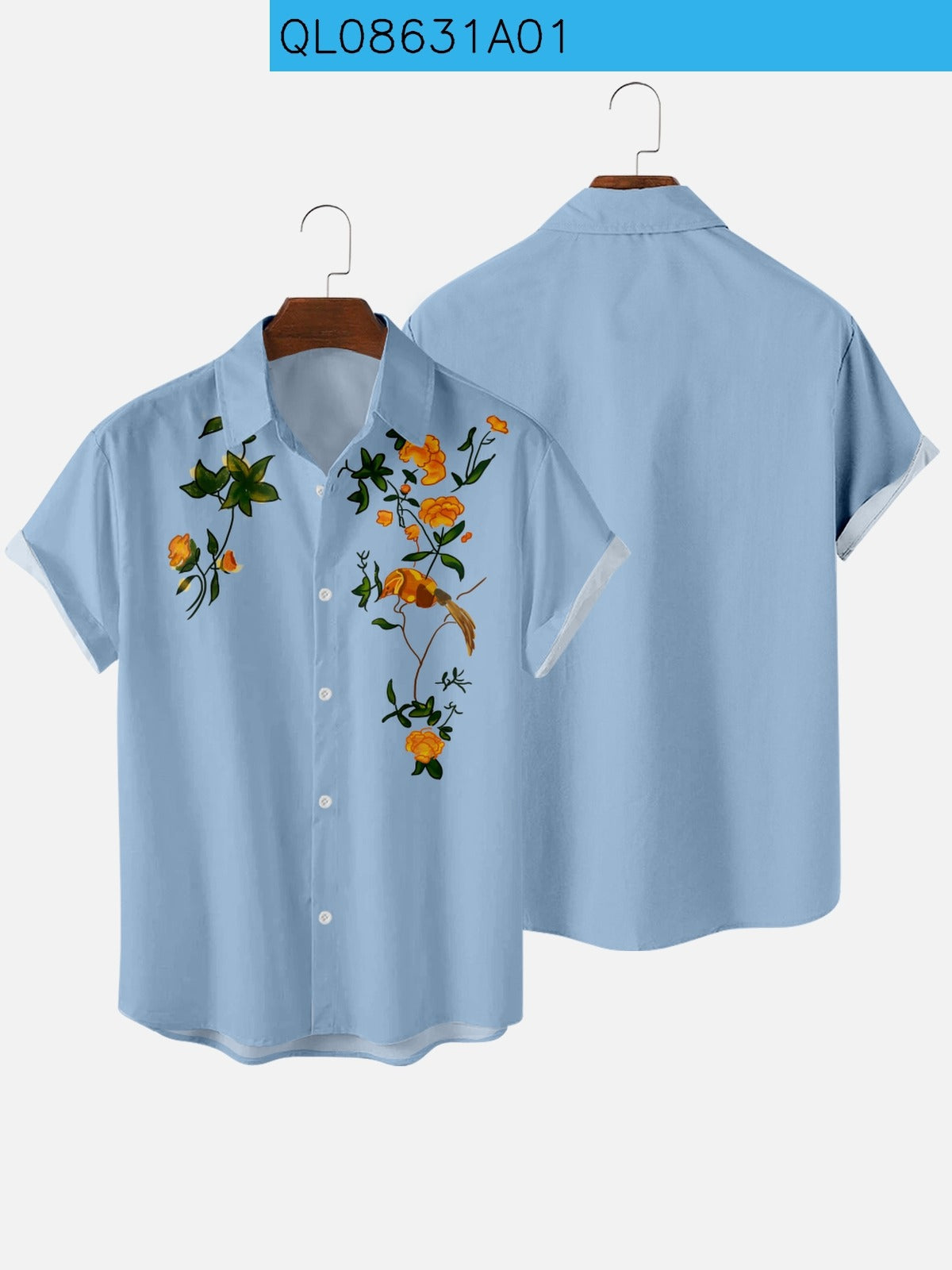 Striped Digital Printed Shirt Men's Clothing