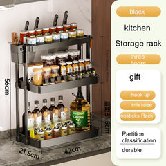 Kitchen seasoning rack multi-layer storage – style 2 chopping board holder