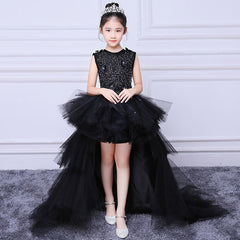 Evening Dress Girls Princess Children's Tail