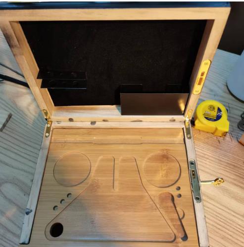 Bamboo storage box with removable tray – wedding birthday gift idea