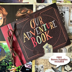 Adventure photo album scrapbook – travel couple wedding keepsake