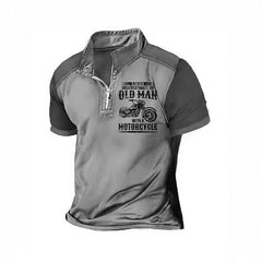 Men's Casual Polo Shirt Lapel Digital Printing Short Sleeve