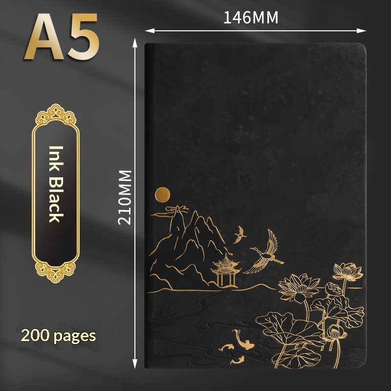 Vintage A5 notebook gift box set – premium gift box packaging detail