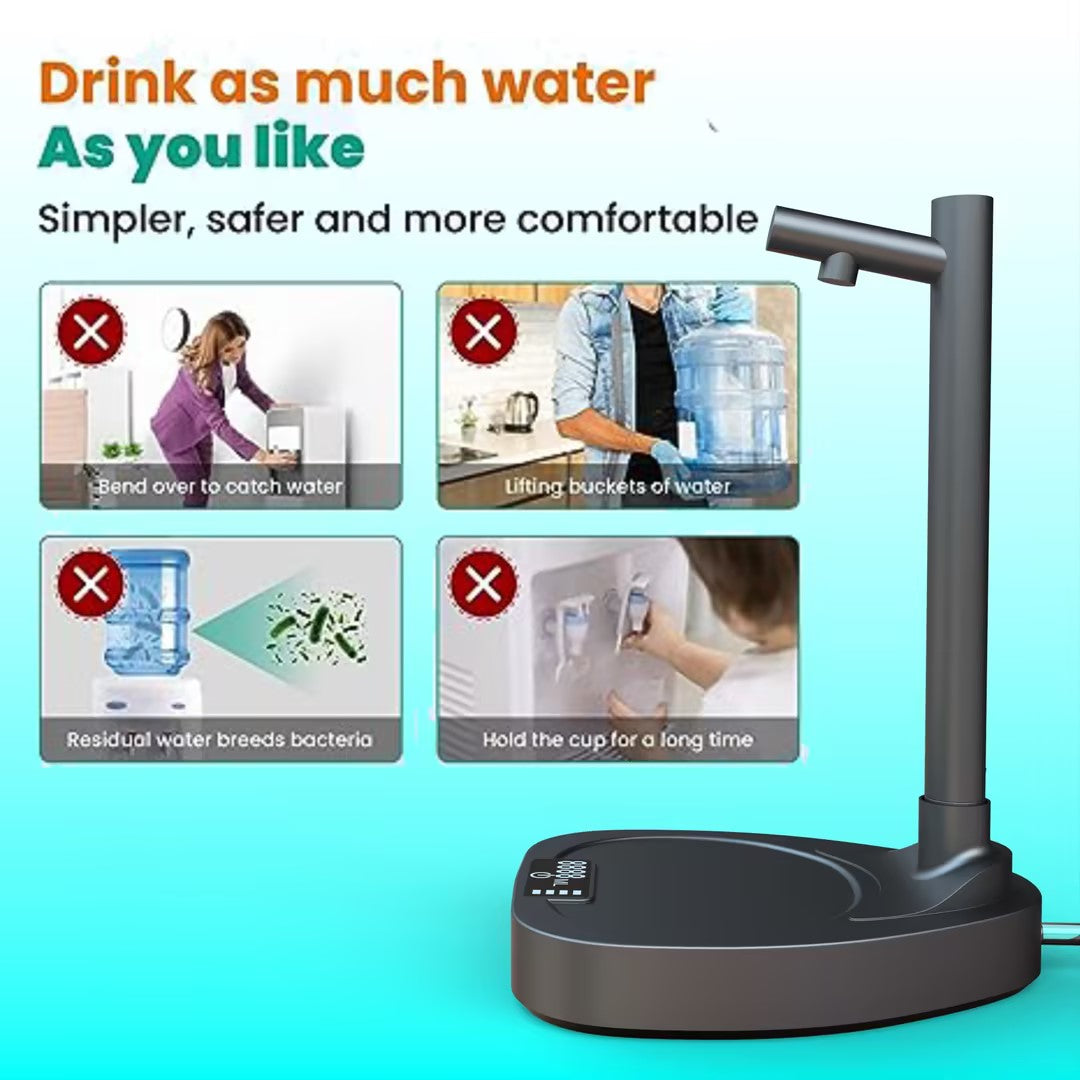 Rechargeable water dispenser pump – fits 1 to 5 gallon bottles