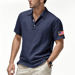 American Summer Linen Short Sleeve Men Clothing