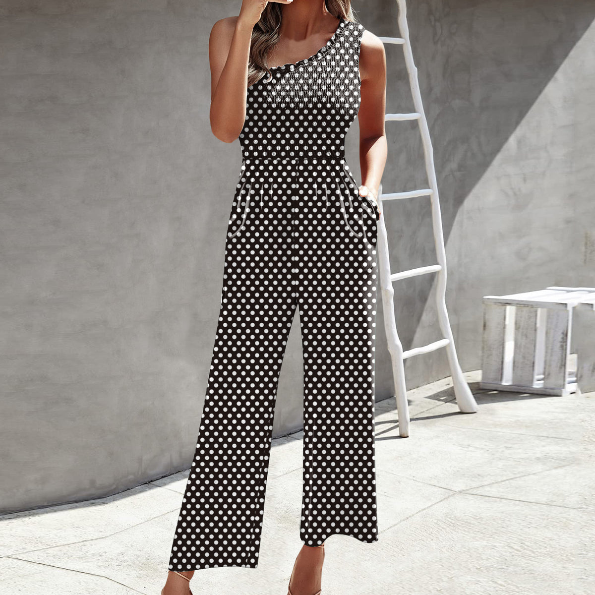 Women's Fashion Jumpsuit Cross-Shoulder Top
