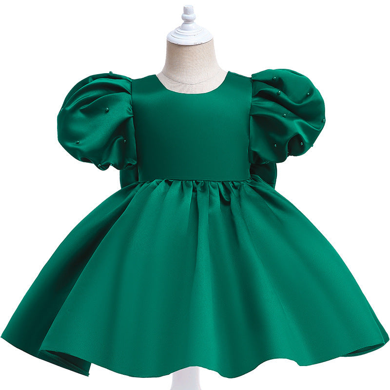 European And American New Girls' Sleeveless Mesh Puffy Dress