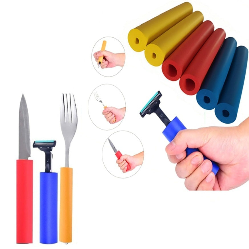 Rubber grip hose for pen and tableware – fits chopsticks cutlery tools