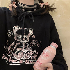 Female Sweet Cool Japanese Cute Graffiti Plush Sweater