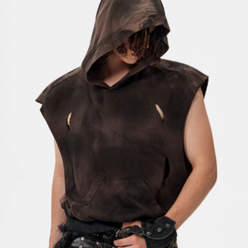 Waste Soil Wind Short Hood Vest