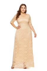 Plus Size Women New Hollow Lace Pocket Dress