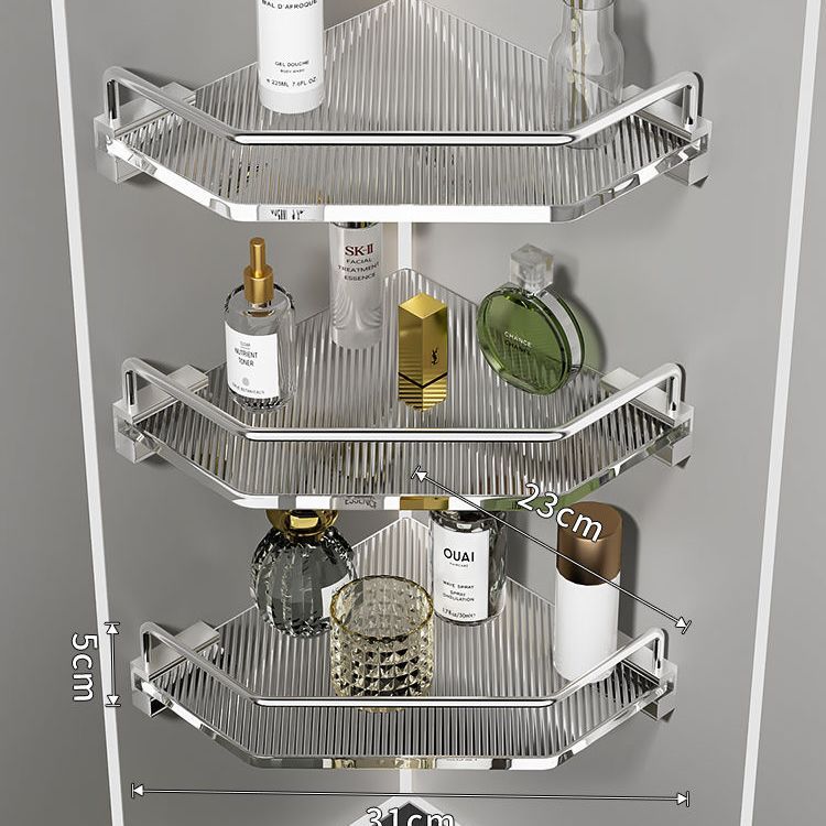 Acrylic bathroom shelf space aluminum – easy clean wear resistant surface